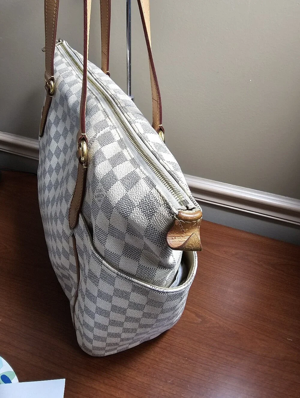 Auth Louis Vuitton Totally GM azur shoulder totes bag - Picture 4 of 15